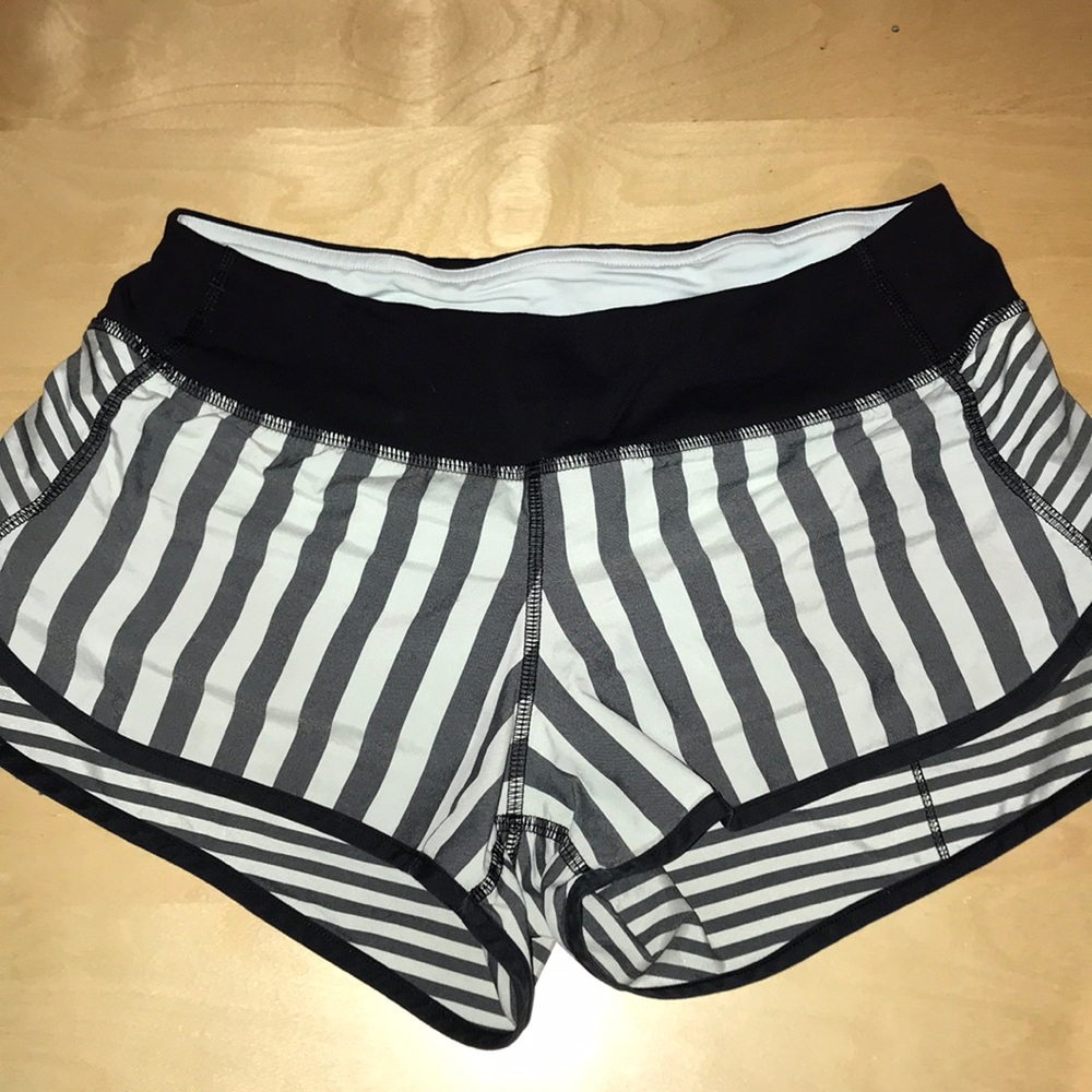 striped lululemon shorts
